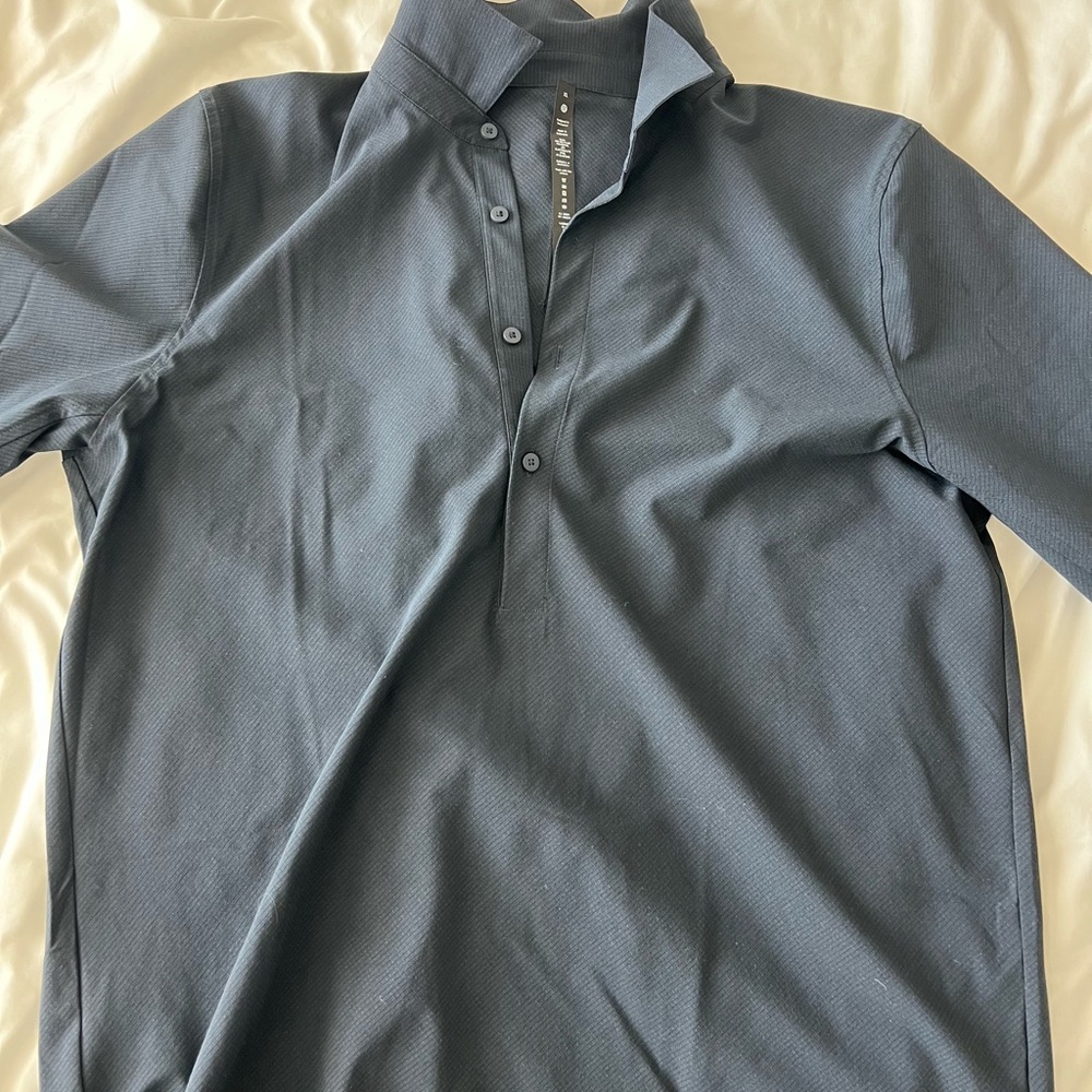 Lululemon black long sleeve polo, Size XL
